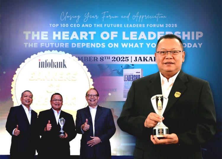 Dirut Bank Kalbar Rokid dinobatkan sebagai CEO Banker of The Year 2025 dalam ajang bergengsi Top 100 CEO and The Future Leaders Forum & Appreciaiton 2025 yang dihelat oleh Infobank Media Group di Jakarta, Jumat. (ist)