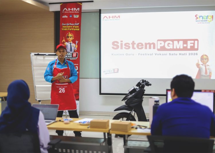 PT Astra Honda Motor (AHM) bersama jaringan main dealer sepeda motor Honda di seluruh Indonesia memperkuat kolaborasi dunia pendidikan dan industri dengan menggelar Festival Vokasi Satu Hati (FeVoSH) 2026 yang berlangsung di Astra Honda Motor Safety Riding and Training Center, Deltamas, Jawa Barat Jumat. (ist)