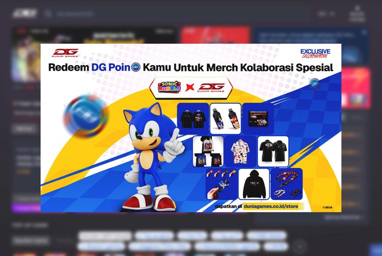 Telkomsel melalui Dunia Games berkolaborasi dengan SEGA hadirkan merchandise eksklusif Sonic Rumble mulai 6 Februari 2026. Gamers bisa mendapatkan merchandise dengan menukarkan DG Poin dari hasil top up – pengguna Telkomsel mendapatkan tambahan DG Poin sebesar 10 persen.(ist)