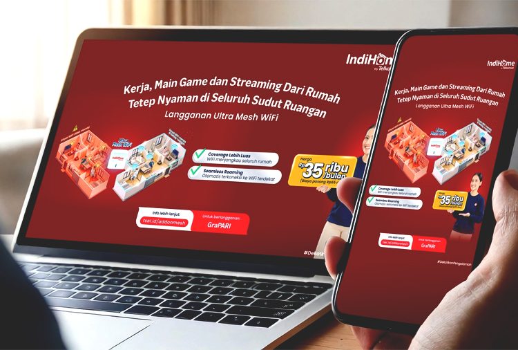 Telkomsel menghadirkan IndiHome Ultra Mesh Wi Fi, sebagai solusi Wi Fi berteknologi “mesh” yang membantu memperluas jangkauan Wi Fi agar lebih merata di berbagai ruangan, terutama pada hunian banyak sekat dan kamar. (ist)