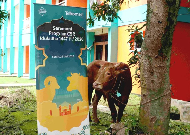Telkomsel kembali menyalurkan bantuan hewan kurban momen Hari Raya Idul Adha 1447 Hijriah kepada masyarakat di berbagai wilayah Indonesia. Melalui program CSR Sambungkan Senyuman yang menjadi komitmen berkelanjutan Telkomsel dalam menghadirkan dampak sosial yang nyata.(ist)