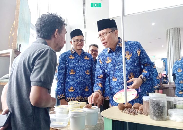 Rektor Untan, Prof. Dr. Garuda Wiko saat menghadiri kegiatan Dies Natalis ke-67 yang dipusatkan di Gedung UPA Perpustakaan Untan. (ist)