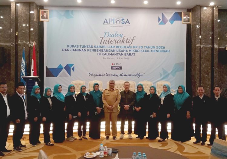 Dialog Interaktif “Kupas Tuntas Narasi Liar Regulasi PP Nomor 20 Tahun 2026 dan Jaminan Pengembangan UMKM di Kalimantan Barat” di Pontianak digelar Apimsa bersama Pemprov Kalbar, Senin. (ist)
