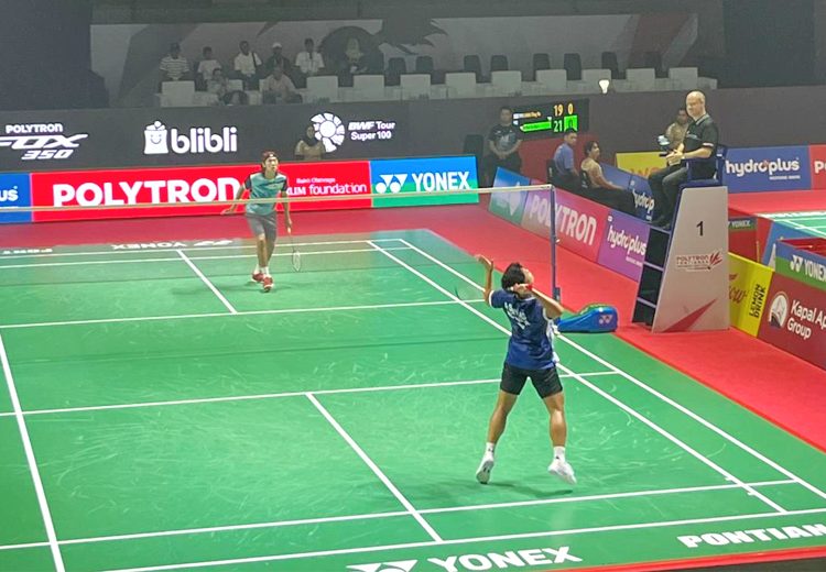 Anthony Sinisuka Ginting pemain bulutangkis andalan Indonesia tersingkir melawan Cheng Ju Sheng pemain Taipei dalam Polytron Pontianak Indonesia Masters 2026 di GOR Terpadu Pontianak, Rabu.